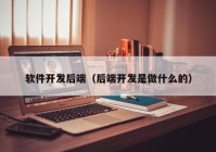 软件开发后端（后端开发是做什么的）