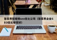 张家界短视频seo优化公司（张家界企业SEO优化哪家好）