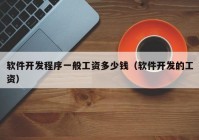 软件开发程序一般工资多少钱（软件开发的工资）